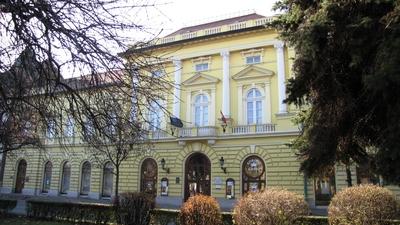 Cultural center - Kiskunbfélegyháza - Hungary-stock-photo