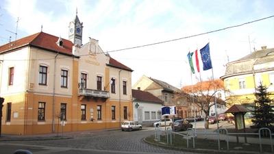 Dunaföldvár - City Center - Hungary-stock-foto