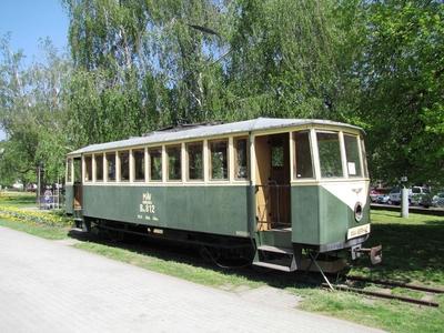 100 year old tram - Nyíregyháza - Hungary-stock-foto