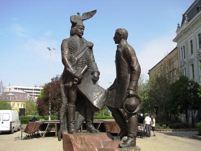 Nyíregyháza City founding Fathers  Statue - Hungary-stock-photo