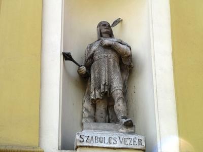 Szabolcs chief statue - Nyíregyháza - Hungary-stock-foto