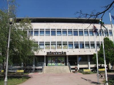 City Librarary - Nyíregyháza - Hungary-stock-foto