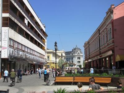 Nyíregyháza - Downtown - Hungary-stock-foto