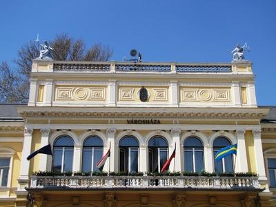 City Hall - Hyregyháza - Hungary-stock-photo