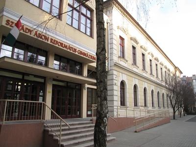 Reformed Grammar School - Kiskunhalas - Hungary-stock-foto