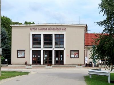 Petőfi Sándor cultural center in Pér - Hungary-stock-photo
