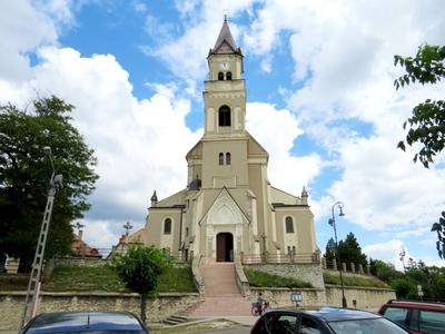 Mór - Hungary - Holy Cross church-stock-foto