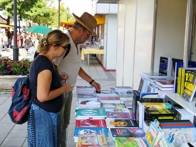 Budapest International Book Festival - Interested people-stock-photo