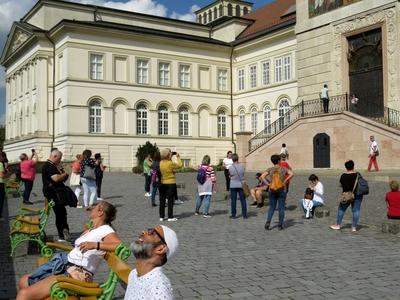 Pannonhalma Archabbey - Visitors - Hungary-stock-photo