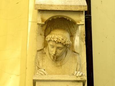 St. Mór statue -Hungary - Pannonhalma-stock-foto