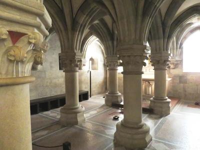 Sub-church of Pannonhalma Basilica - 13th C. - Hungary-stock-foto