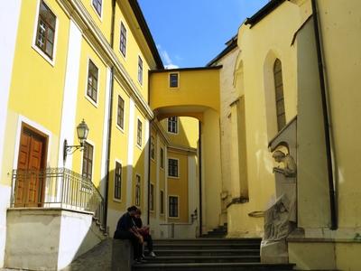 Pannonhalma Archabbey - Hungary - St. Mór statue-stock-foto