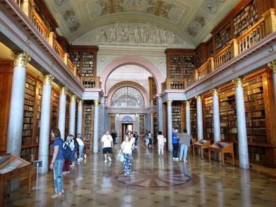 Library of Pannonhalma Arcabbey - Hungary-stock-photo