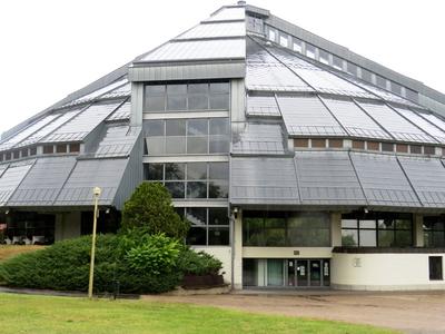 Conquest of Hungary - Ópusztaszer Memorial Park - Rotunda-stock-foto