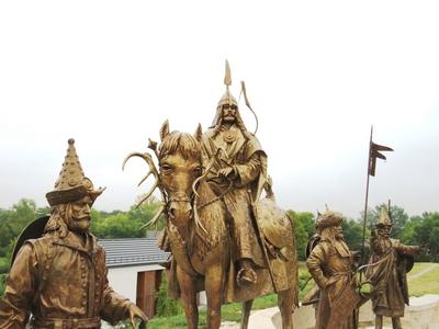 Prince Árpád Sculpture - Ópusztaszer - Conquest of Hungary-stock-foto