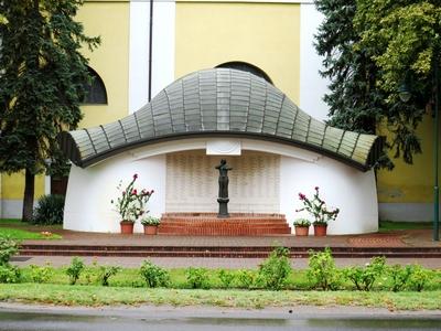 WWII Monument - Kistelek - Hungary-stock-photo