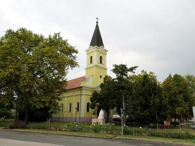 Balástya - Hungary - Church and Trianon memorila-stock-photo
