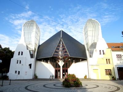 Onion House - Makó - Cultural Center - Organic Architecture-stock-photo