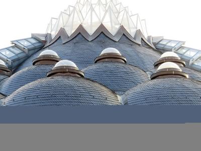 Roof of Thermal and Spa - Makó - Hungary - Organic architecture-stock-photo