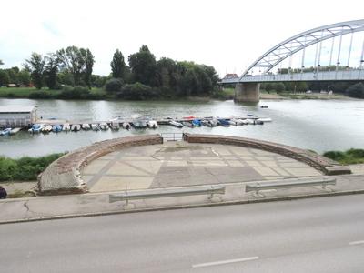 Water bastion of former Szeged Castle - Hungary - Tisza river-stock-foto