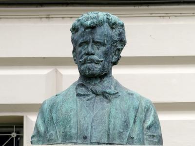 Bust of Markovits Iván - Szeged - Hungary-stock-photo