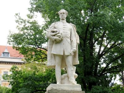 Statue of Széchenyi István - Szeged-stock-foto