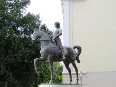 Young Mathias King statue - Szeged - Hungary-stock-foto