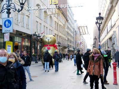 Christmas atmosphere in the center of Budapest-stock-foto