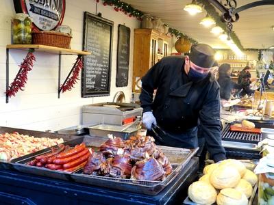 Baked delicacies - Winter fair. - Budapest-stock-foto