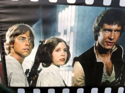 Star Wars protagonists - Luke, Leia, Han Solo-stock-foto