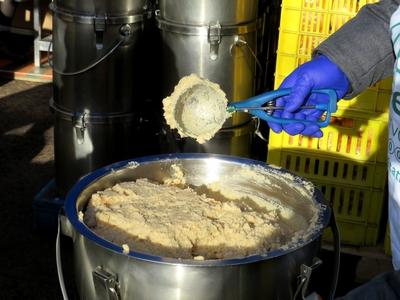 Puree made from lentils and beans - Kitchen of Poors - Budapest Christmas-stock-foto