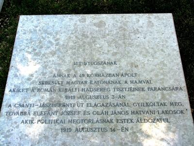 Grave of Hungarian soldiers -Hatvan - Romanian Army-stock-foto