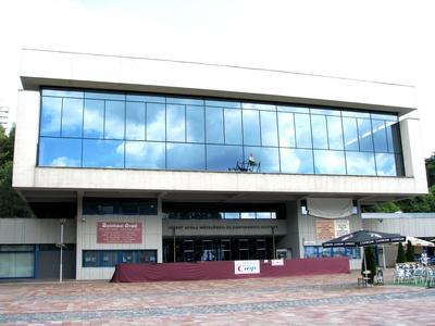 The Attila József Cultural and Conference Center in Salgótarján - Hungary-stock-photo