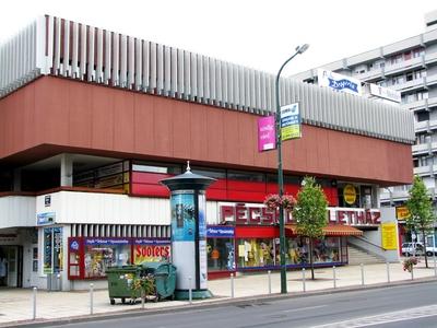 The Pécskő department store in Salgótarján - Hungarry-stock-photo