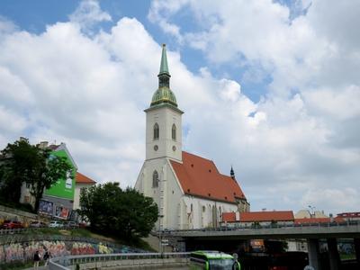 Bratislava (Pozsony), 19 May 2018The St. Martin's Cathedral of Bratislava.A pozsonyi székesegyház, a Szent Márton dóm.-stock-foto