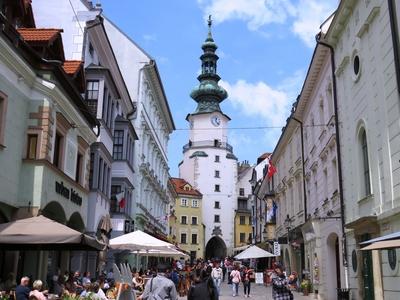 Bratislava (Pozsony), 19 May 2018The.Michael Gate.A Mihály kapu.-stock-foto