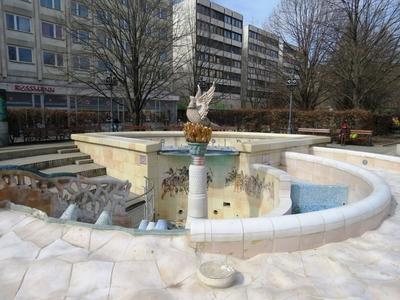 Debrecen - Millennium Fountain - Hungary-stock-foto