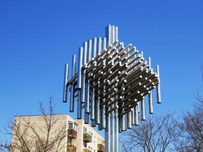 Modern public sculpture - Hungary-stock-photo