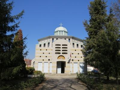 Greek Catholic Church - Hajdószoboszló - Hungary-stock-foto