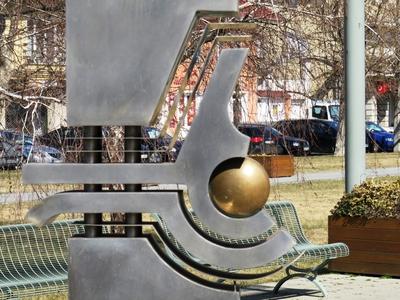 Modern public scuplture - Hungary-stock-foto