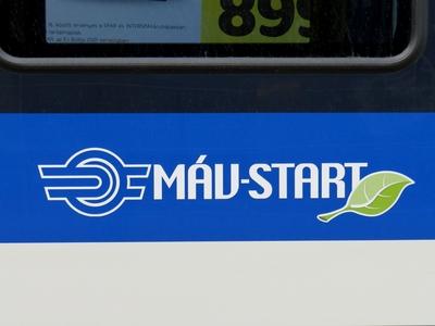 Hungarian Railways - MÁV - Emblem - Train-stock-foto