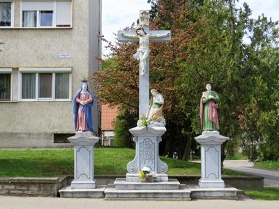 Crucifix erected in 1815 by the shepherds of Jászberény - Hungary-stock-photo