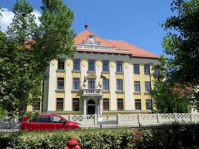 The Baksay Sándor Reformed Scientific High School - Kunszentmiklós - Hungary-stock-foto
