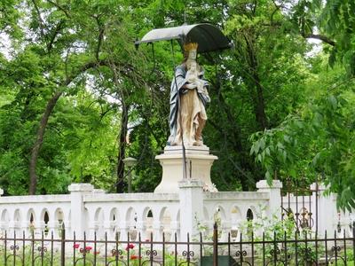 Mary Hill monument - Plague - Nagykáta - Hungary-stock-photo