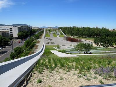 Ethnographic museum - Lookout garden - Budapest-stock-foto