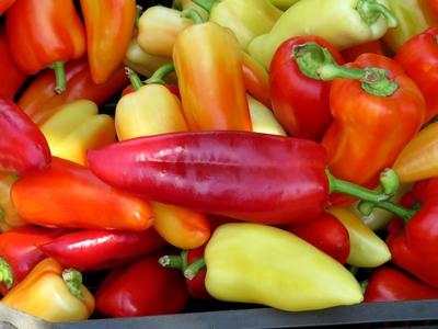 Paprika at the Ráckeve market - Hungary-stock-foto
