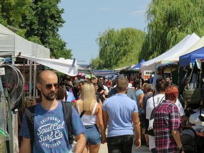 Marker of Ráckeve - Hungary - People-stock-foto