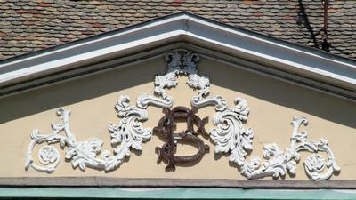 Baja - Tympanon of the Grassalkovich Palace.-Hungary-stock-foto