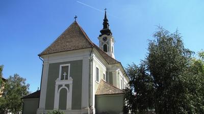 Baja - Saint Peter and Paul Apostles Church - Hungary-stock-foto