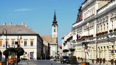 Baja - City center - Town Hall-stock-foto